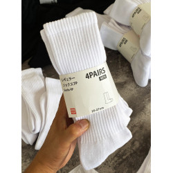 襪子男中筒襪白色純棉加厚毛巾底男生運動高筒襪吸汗防臭長筒襪