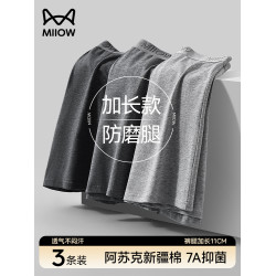 貓人防磨腿男士內褲男純棉透氣抑菌襠運動大碼加長款四角短褲LYL