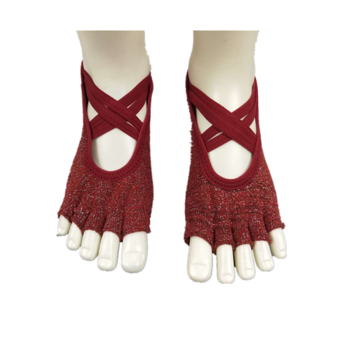 專業芭蕾瑜珈襪防滑女五趾半趾純棉夏季普拉提薄款健身運動襪子