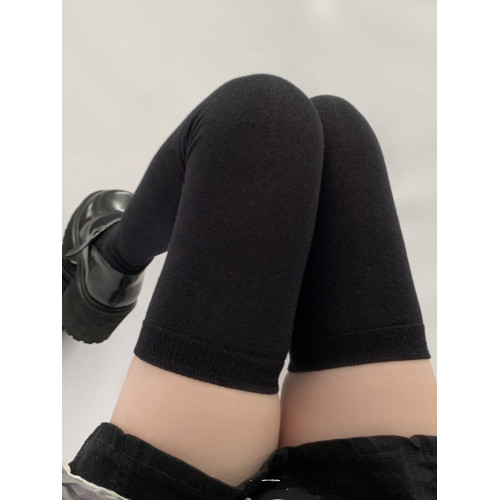 夜間教習室高個子長筒過膝襪女春秋款黑色加長大腿襪jk襪子女秋季 夜間教習室高個子長筒過膝襪女春秋款黑色加長大腿襪jk襪子女秋季