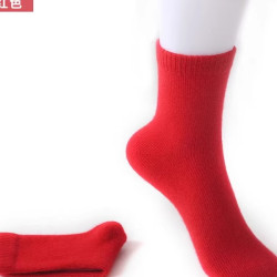 100山羊絨襪  中筒保暖吸汗純色透氣 羊絨襪男女同款