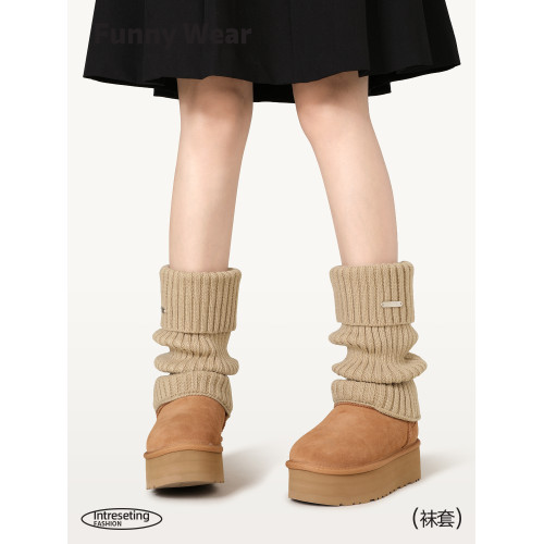 襪套堆堆襪女春秋季格雷系灰色腿套金屬標亞比y2k辣妹雪地靴襪子 襪套堆堆襪女春秋季格雷系灰色腿套金屬標亞比y2k辣妹雪地靴襪子