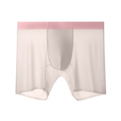 冰絲男士內褲加長款防磨腿運動四角褲無痕長腿跑步速乾平角褲夏季