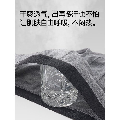 男士內褲純棉抗菌薄款透氣褲頭男款青年潮流底褲衩三角褲短褲衩夏