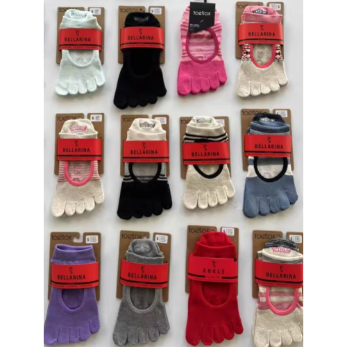 toesox五指普拉提襪子跳操瑜珈襪 專業舞蹈襪健身襪膠點防滑襪女 toesox五指普拉提襪子跳操瑜珈襪 專業舞蹈襪健身襪膠點防滑襪女