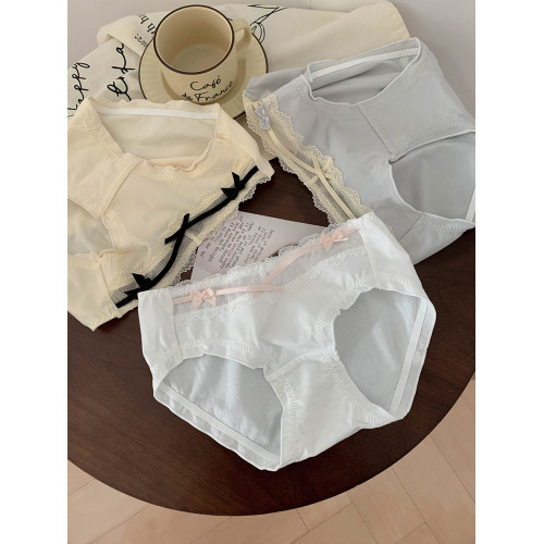 白茶少女~女生甜美蕾絲三角褲純欲內褲女士純棉7a級抗菌2025新款 白茶少女~女生甜美蕾絲三角褲純欲內褲女士純棉7a級抗菌2025新款
