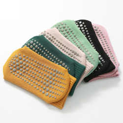 春夏瑜珈襪子防滑專業女中筒圓頭秋冬普拉提純棉室內專用瑜珈襪