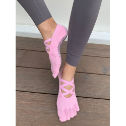 美看專業瑜珈襪子夏季五指襪舞蹈防滑蹦床襪普拉提室內健身跳繩襪