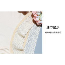 出口高檔桑蠶絲真絲內褲女蕾絲包臀無痕桑蠶絲加大平角褲透氣舒適