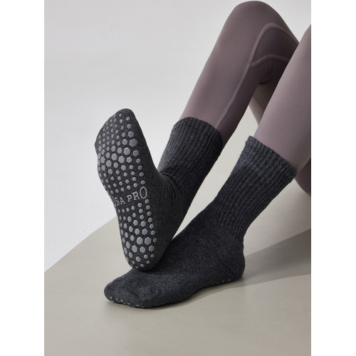 運動襪子女瑜珈襪防滑專業女中筒夏季室內地板襪健身舞蹈普拉提襪 運動襪子女瑜珈襪防滑專業女中筒夏季室內地板襪健身舞蹈普拉提襪