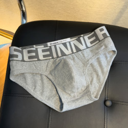 3條男士三角內褲男純棉舒適透氣U囊袋日系純白色寬邊簡約三角短褲