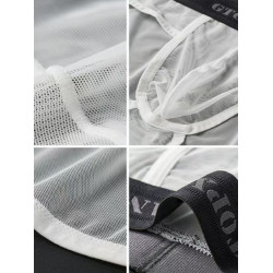 男士內褲2025新款冰絲 無痕三角低腰性感超薄U凸囊袋網紗蕾絲內褲