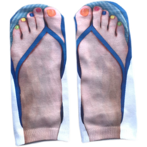 抖音網紅爆款夏季人字拖襪子趣味搞怪女短襪薄拖鞋襪惡搞男美甲襪