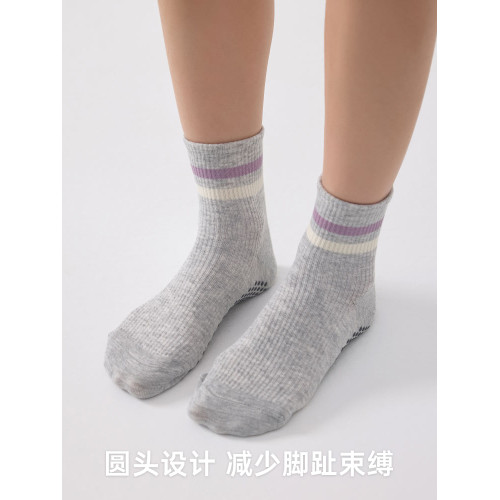 擧重妖精瑜珈襪子專業防滑女中筒跑步運動襪專業普拉提訓練健身襪