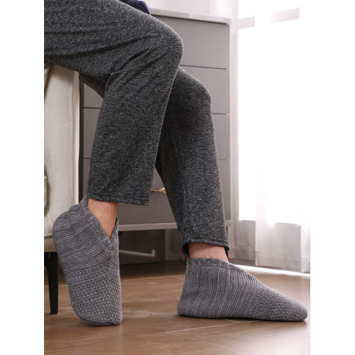 冬男中筒加厚保暖地板襪居家羊羔絨防滑鞋襪暖腳襪套軟底地毯襪拖