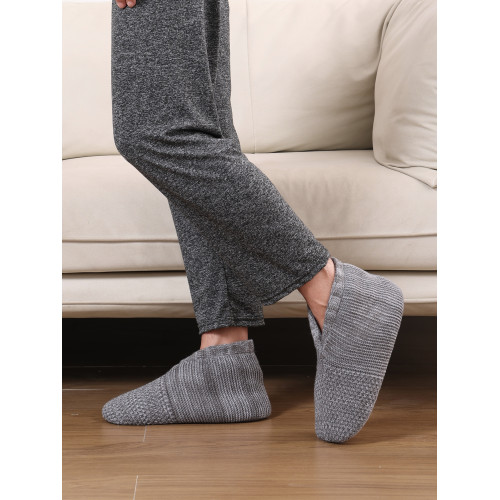 冬男中筒加厚保暖地板襪居家羊羔絨防滑鞋襪暖腳襪套軟底地毯襪拖