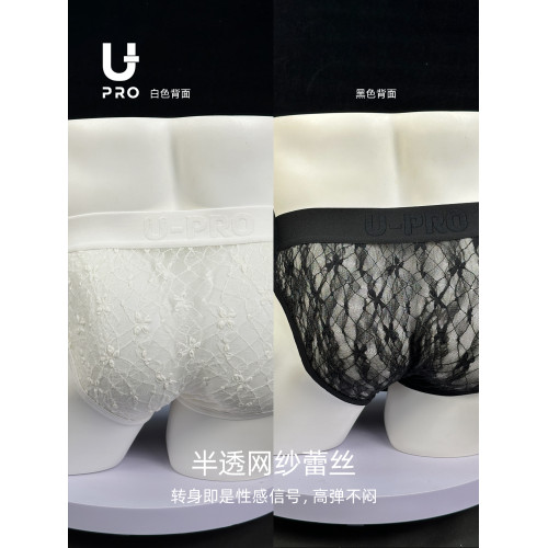UPRO柚璞男士高開叉蕾絲高彈三角內褲黑白內衣 UPRO柚璞男士高開叉蕾絲高彈三角內褲黑白內衣