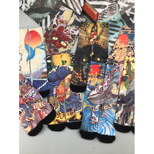 印花襪新品日系浮世繪創意圖案潮流男女情侶潮襪毛巾底運動防臭襪 印花襪新品日系浮世繪創意圖案潮流男女情侶潮襪毛巾底運動防臭襪