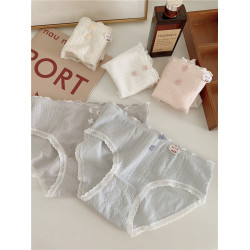 5條A類嬰兒棉白色內褲女純棉可愛少女生全棉襠抗菌三角褲2023新款