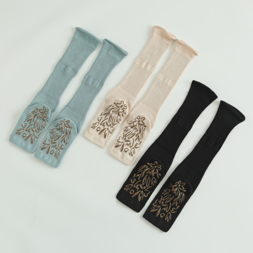 瑜珈襪子女露趾中筒防滑襪五指運動健身普拉提腿套地板堆堆襪 瑜珈襪子女露趾中筒防滑襪五指運動健身普拉提腿套地板堆堆襪