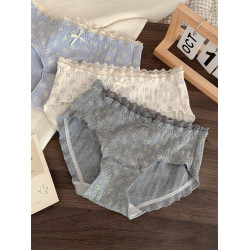 BM風熊崽崽~女生透氣全棉甜美感內褲女2025新款純棉抗菌襠三角褲