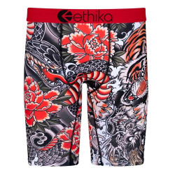 Ethika男士內褲冰絲加長褲衩子北美潮流個性印花運動男生四角短褲