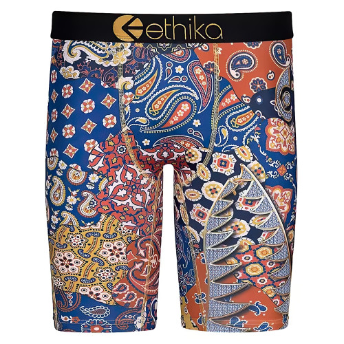 Ethika男士內褲冰絲加長褲衩子北美潮流個性印花運動男生四角短褲 Ethika男士內褲冰絲加長褲衩子北美潮流個性印花運動男生四角短褲