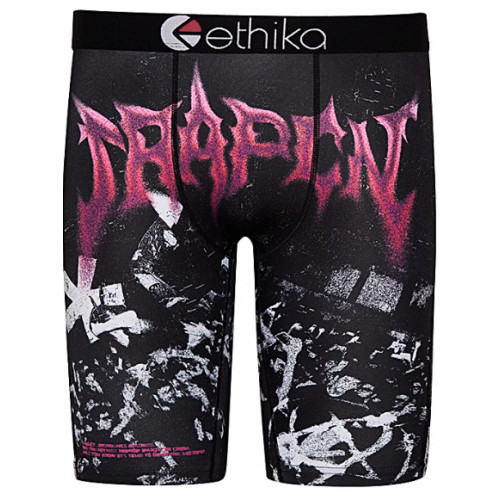 Ethika男士內褲冰絲加長褲衩子北美潮流個性印花運動男生四角短褲 Ethika男士內褲冰絲加長褲衩子北美潮流個性印花運動男生四角短褲