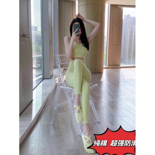 大牌款高級純棉超強專業防滑瑜珈襪綁帶交叉露腳背飽滿顆粒地板襪 大牌款高級純棉超強專業防滑瑜珈襪綁帶交叉露腳背飽滿顆粒地板襪