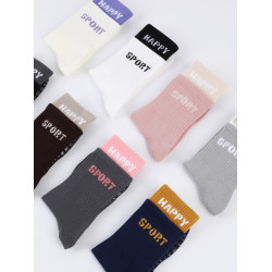 矽膠防滑瑜珈襪中長款室內運動長筒襪跑步訓練普拉提透氣健身襪子