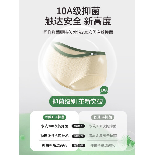 南極人內褲女士a類純棉無痕全棉抗菌襠2025新款女生中腰三角短褲