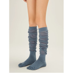 五指襪普拉提專用襪子瑜珈堆堆襪女過膝長襪室內運動防滑襪分趾襪