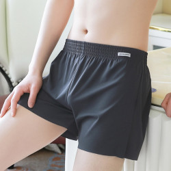 冰絲男士內褲寬松版舒適夏季薄款大碼運動平角速乾四角涼感阿羅褲