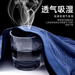 靜隨迪男士內褲男冰絲莫代爾加肥加大碼肥佬平角網孔透氣四角短褲