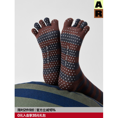 AR專業瑜珈襪普拉提抗菌五指襪條紋防滑壓力運動襪小腿襪彈力分趾 AR專業瑜珈襪普拉提抗菌五指襪條紋防滑壓力運動襪小腿襪彈力分趾