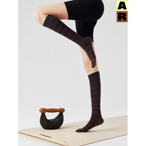 AR專業瑜珈襪普拉提抗菌五指襪條紋防滑壓力運動襪小腿襪彈力分趾 AR專業瑜珈襪普拉提抗菌五指襪條紋防滑壓力運動襪小腿襪彈力分趾