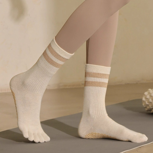 【Fivetoes】新品專業高級五趾中筒防滑襪瑜珈普拉提襪女士棉 【Fivetoes】新品專業高級五趾中筒防滑襪瑜珈普拉提襪女士棉