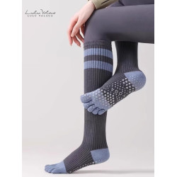 IuIu yogo長筒瑜珈襪防滑專業女五指壓力小腿襪室內普拉提襪子