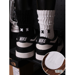 4雙美式復古潮流長襪子男款個性日系cityboy工裝風無骨堆堆襪男士