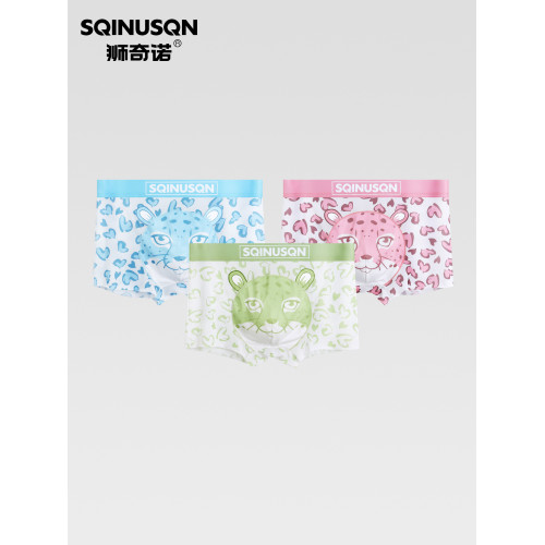 SQINUSQN/獅奇諾新款男士冰絲豹子內褲抗菌印花平角涼感透氣短褲 SQINUSQN/獅奇諾新款男士冰絲豹子內褲抗菌印花平角涼感透氣短褲