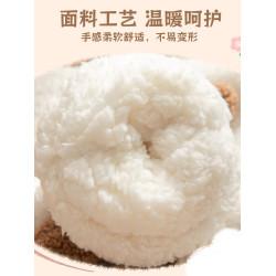 可愛小狗加絨加厚居家防滑地板襪秋冬暖腳保暖襪女睡眠襪聖誕襪子