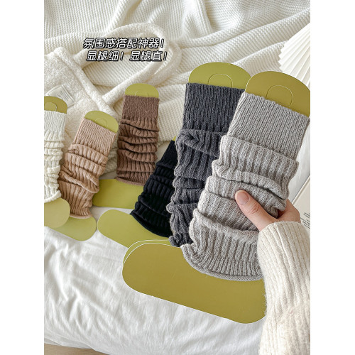 淡時光jk襪套襪子女春秋日系洛麗塔白色針織小腿襪顯瘦腿套堆堆襪 淡時光jk襪套襪子女春秋日系洛麗塔白色針織小腿襪顯瘦腿套堆堆襪