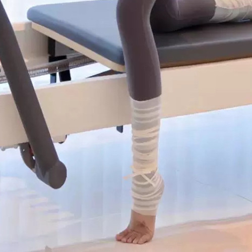 瑜珈襪子冰絲防曬運動健身襪子蝴蝶結透氣吸汗跑步芭蕾堆堆長筒襪