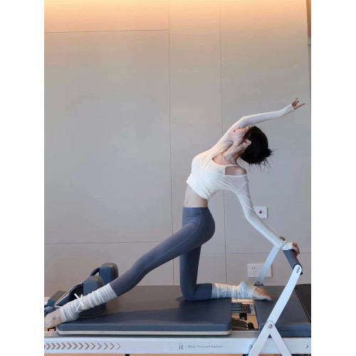 瑜珈襪子冰絲防曬運動健身襪子蝴蝶結透氣吸汗跑步芭蕾堆堆長筒襪