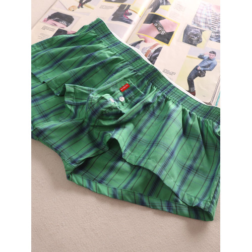 100%純棉U形立體囊袋男士阿羅褲全棉格子內褲家居短褲睡褲休閒褲 100%純棉U形立體囊袋男士阿羅褲全棉格子內褲家居短褲睡褲休閒褲