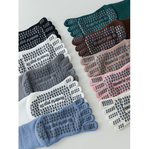 分趾瑜珈襪五指襪專業防滑普拉提襪子中筒女春夏健身運動專用棉襪 分趾瑜珈襪五指襪專業防滑普拉提襪子中筒女春夏健身運動專用棉襪