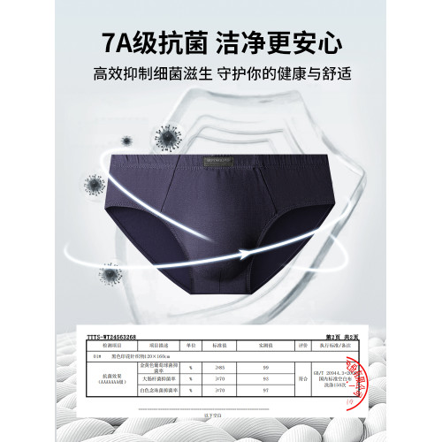 七匹狼男士純棉三角內褲男款抗菌全棉底褲中老年人透氣短褲頭薄款 七匹狼男士純棉三角內褲男款抗菌全棉底褲中老年人透氣短褲頭薄款