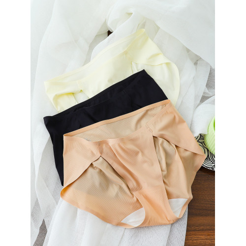 高開叉防磨腿中腰涼感三角內褲一片式純色簡約白色黑色運動跑步褲