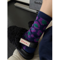 2025秋冬新款千鳥格撞色個性堆堆襪粗針加厚復古中筒女襪吸汗透氣