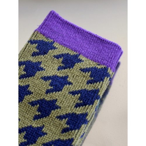 2025秋冬新款千鳥格撞色個性堆堆襪粗針加厚復古中筒女襪吸汗透氣 2025秋冬新款千鳥格撞色個性堆堆襪粗針加厚復古中筒女襪吸汗透氣